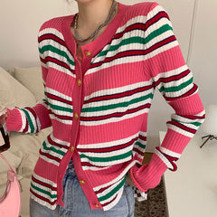 Aesthetic Ribbed Cardigan