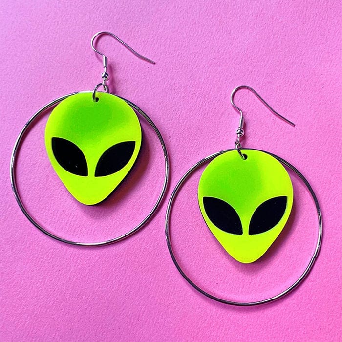 Alien Hoop Earrings