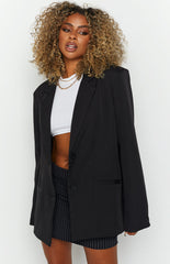 Allure Black Oversized Blazer