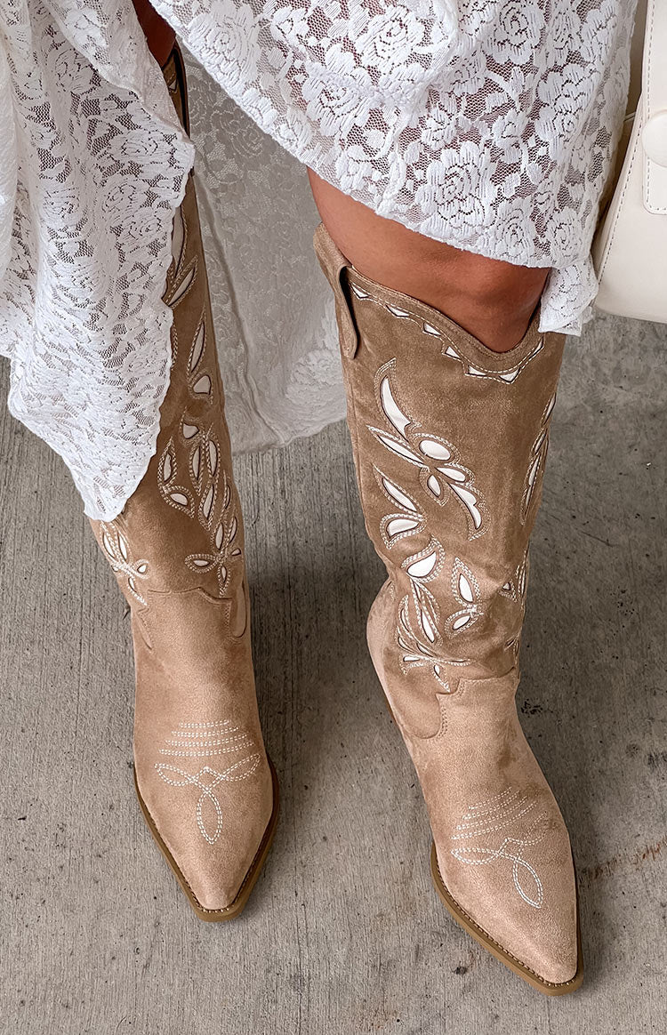 Billini Della Taupe Cowboy Boots