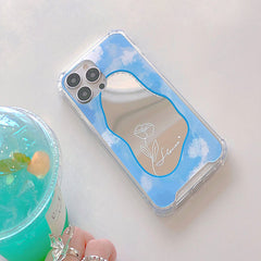 Baby Blue Mirror iPhone Case