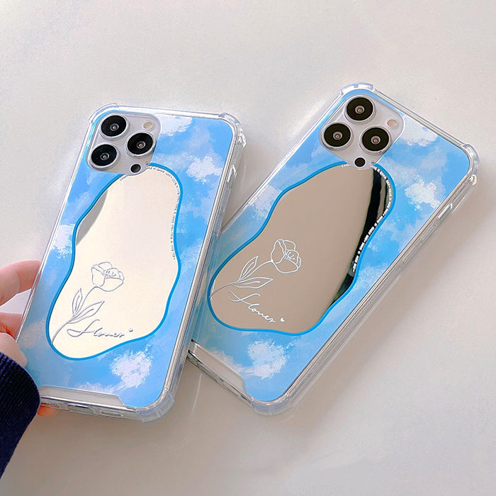 Baby Blue Mirror iPhone Case