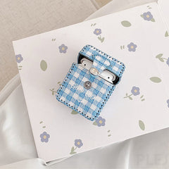 Baby Blue Plaid AirPods Case