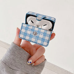 Baby Blue Plaid AirPods Case