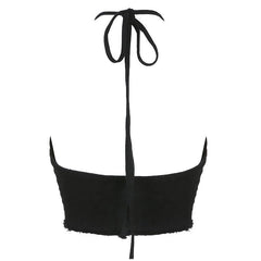 Bad Manners Heart Halter Top