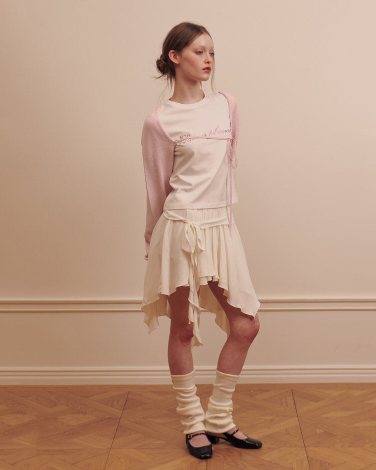 Balletcore Asymmetrical Mid Skirt