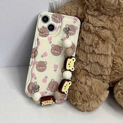 Bear Beaded Chain iPhone Case