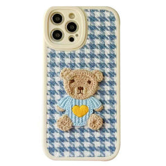 Bear Embroidered iPhone Case