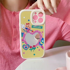 Bear Heart Mirror iPhone Case