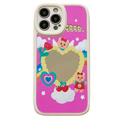 Bear Heart Mirror iPhone Case