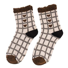 Bear Plaid Socks