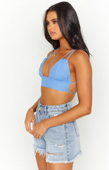 Believe Blue Crop Top
