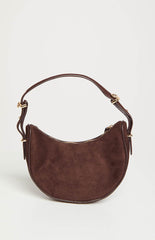 Billini Halo Chocolate Suede Shoulder Bag