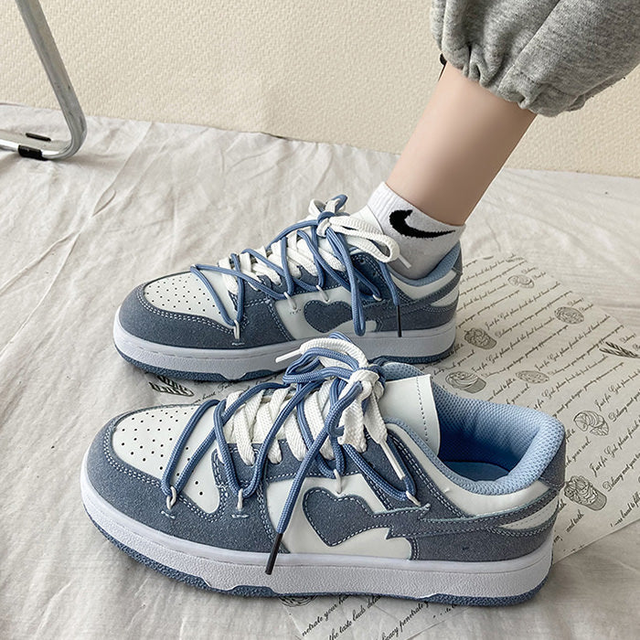 Blue Heart Aesthetic Sneakers