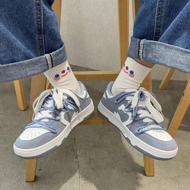 Blue Heart Aesthetic Sneakers