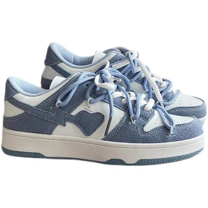 Blue Heart Aesthetic Sneakers