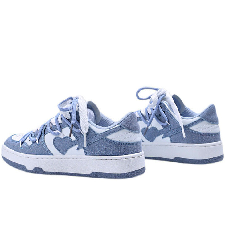 Blue Heart Aesthetic Sneakers