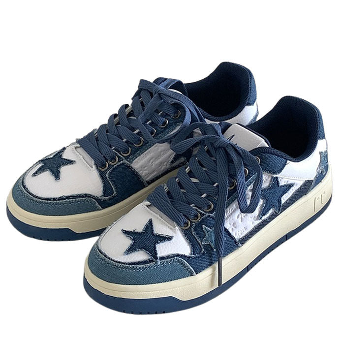 Blue Jeans Aesthetic Sneakers