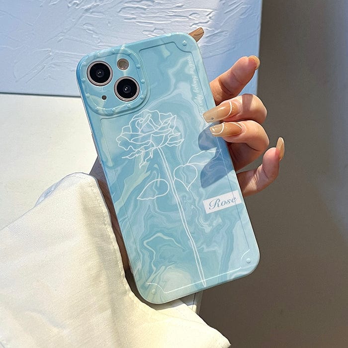 Blue Rose iPhone Case