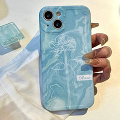 Blue Rose iPhone Case