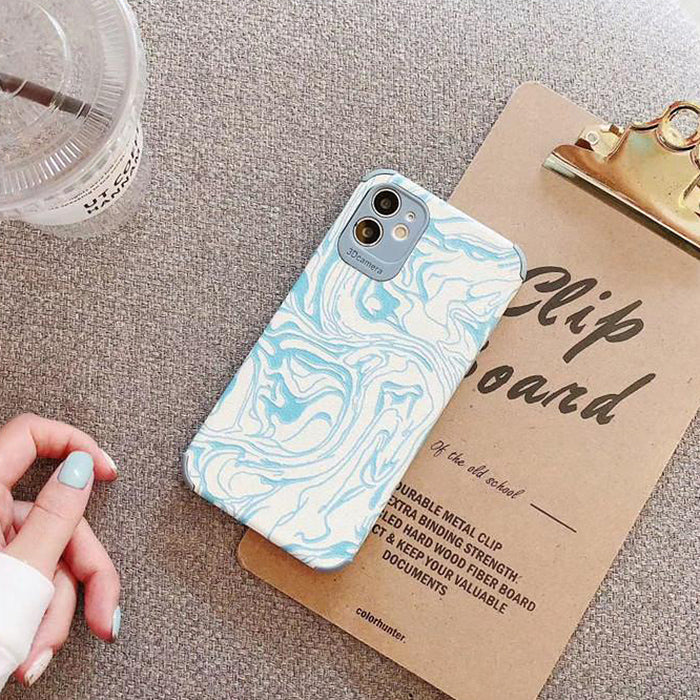 Blue Zebra Print iPhone Case