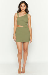 Bria Sage Mini Knit Skirt