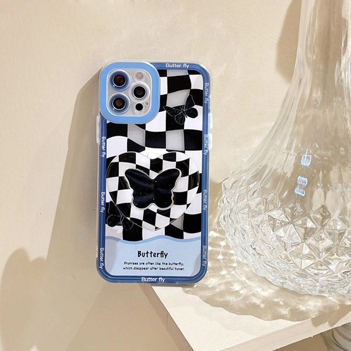 Butterfly Checkered iPhone Case