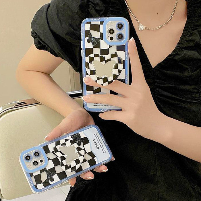 Butterfly Checkered iPhone Case