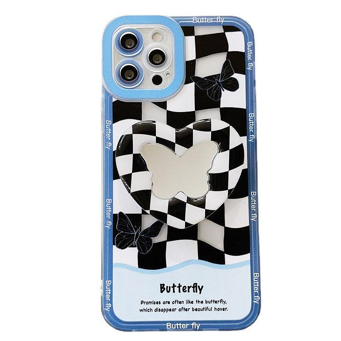 Butterfly Checkered iPhone Case