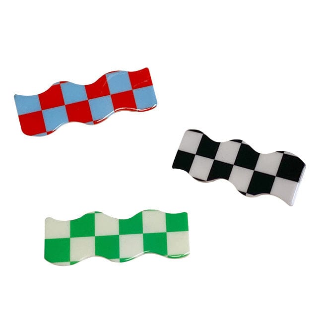 Checkered Hair Clips