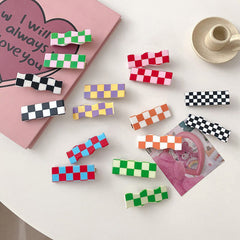 Checkered Hair Clips