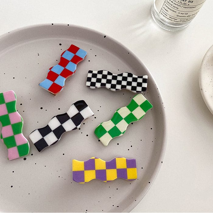 Checkered Hair Clips