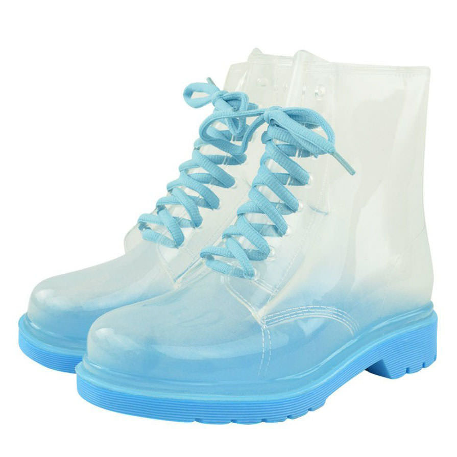 Clear Lace Up Boots