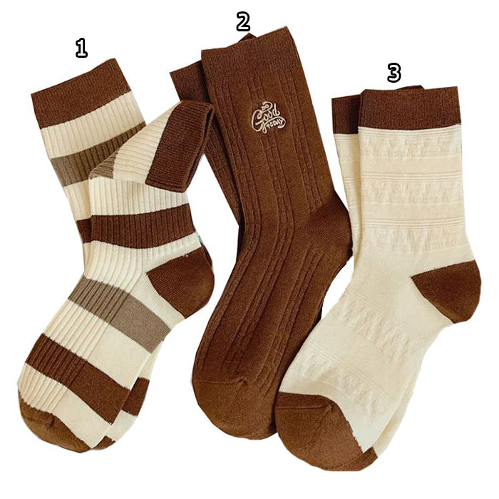 Coffee Shop Striped Socks