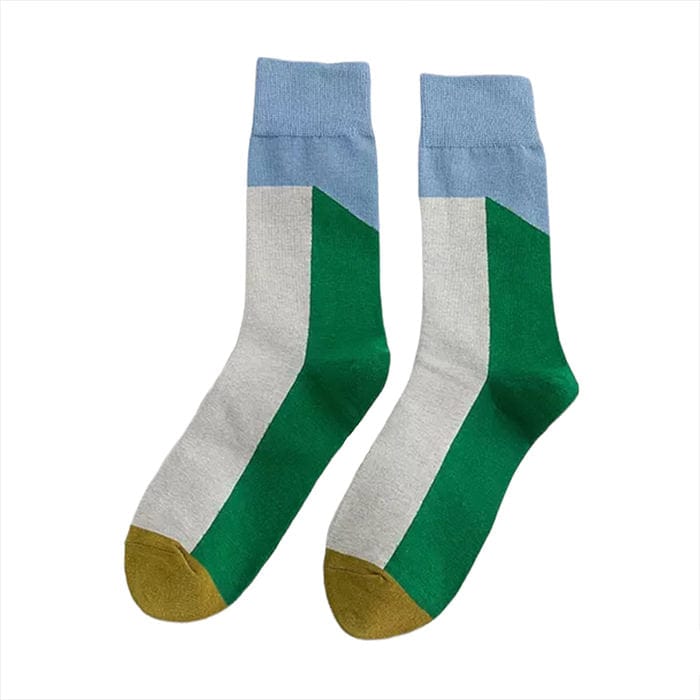 Color Block Crew Socks