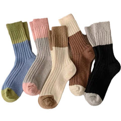 Color Block Warm Socks