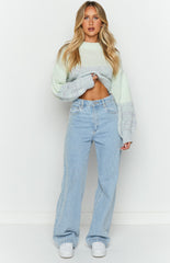Cosy Green Cropped Sweater