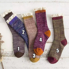 Cottage Ruffled Knit Socks