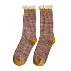 Cottage Ruffled Knit Socks