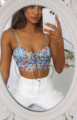 Cressida Corset Blue Print