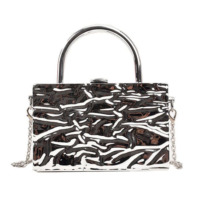 Crumpled Metal Chain Bag