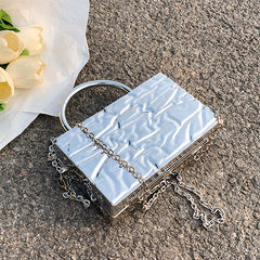 Crumpled Metal Chain Bag