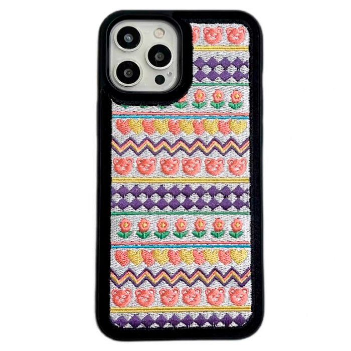 Cute Embroidery iPhone Case