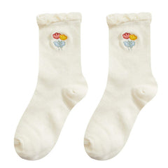 Cutie Embroidered Socks