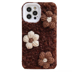 Daisy Brown Crochet iPhone Case