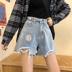 Daisy Denim Shorts