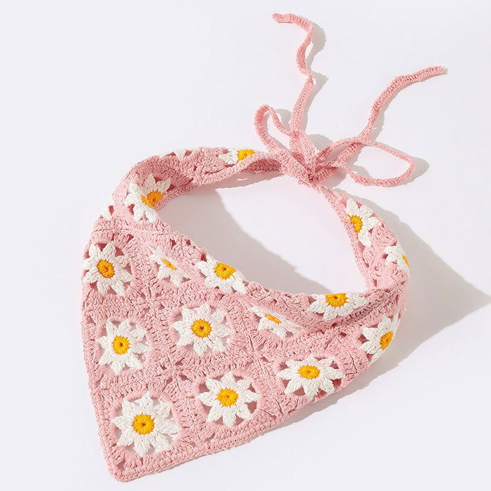 Daisy Сrochet Hair Scarf