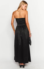 Dayton Black Strapless Maxi Dress