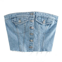 Denim Corset Top