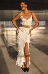 Dolly White Maxi Skirt